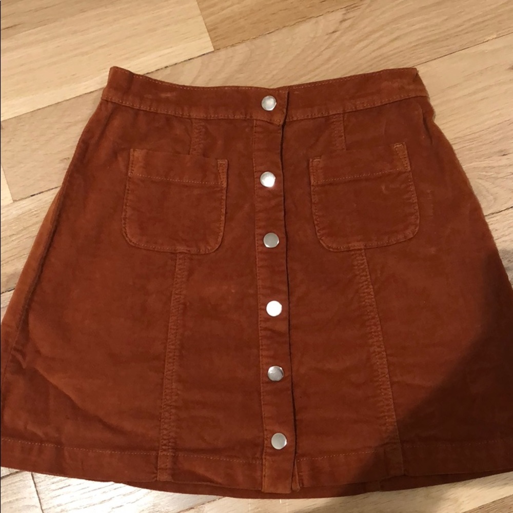 Urban Outfitters velvet mini skirt